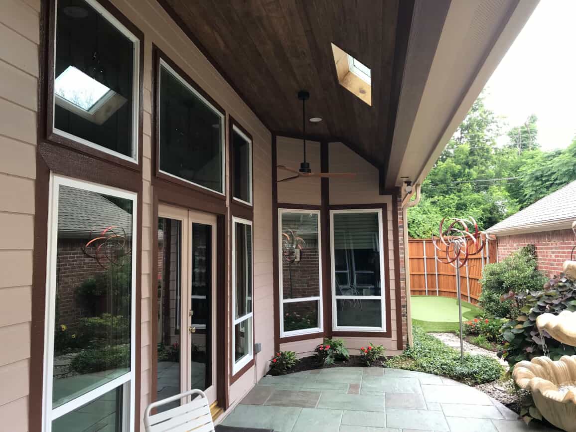 dallas covered patio extension and upgrade